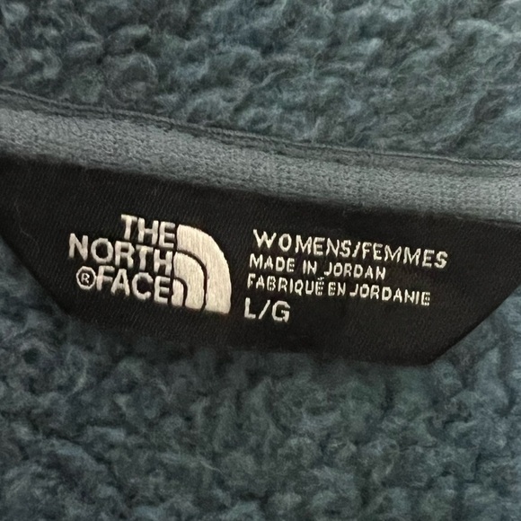 The North Face Women’s Heather Mock Neck Zip Up Fuzzy Fleece Jacket Large - Picture 4 of 5